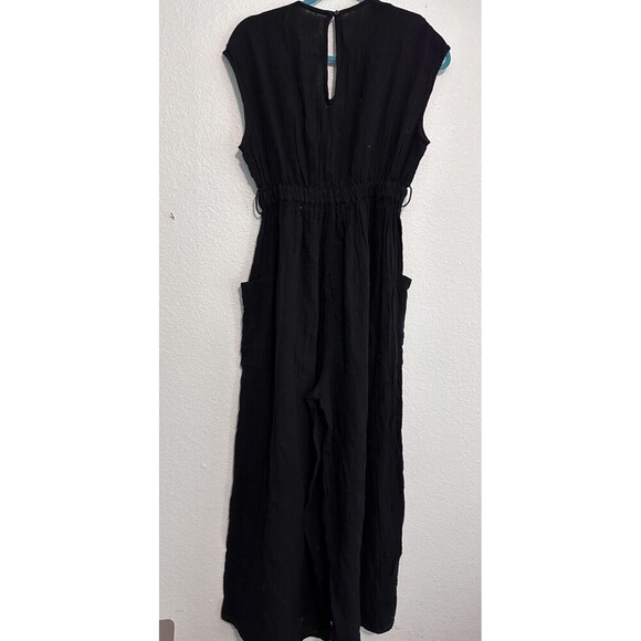 Nwd Mara Hoffman Whitney Black Jumpsuit Size Small Flawed - Picture 7 of 7